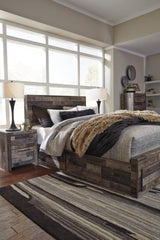 Derekson Queen Panel Bed with 4 Storage Drawers - furniture place usa