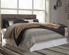 Derekson King Panel Headboard Bed with Mirrored Dresser, Chest and Nightstand - furniture place usa