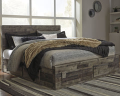 Derekson King Panel Bed with 6 Storage Drawers with Dresser - furniture place usa