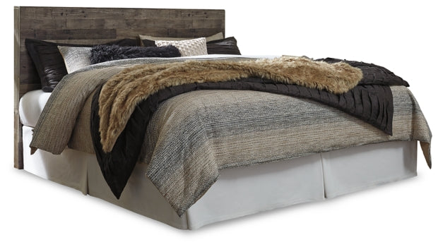 Derekson King Panel Headboard Bed with Mirrored Dresser, Chest and Nightstand - furniture place usa