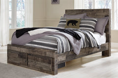 Derekson Full Panel Bed with 2 Storage Drawers with Dresser - furniture place usa