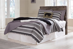 Derekson Full Panel Headboard Bed with Mirrored Dresser, Chest and 2 Nightstands - furniture place usa