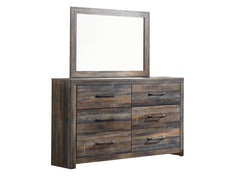 Drystan Full Bookcase Bed with Mirrored Dresser - PKG003350 - furniture place usa