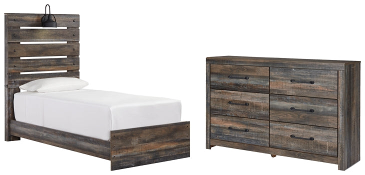 Drystan Twin Panel Bed with Dresser - furniture place usa