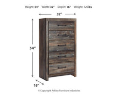 Drystan Queen Bookcase Bed with 2 Storage Drawers with Mirrored Dresser, Chest and Nightstand - PKG003244 - furniture place usa