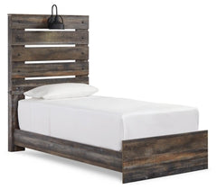 Drystan Twin Panel Bed with Mirrored Dresser and 2 Nightstands - furniture place usa