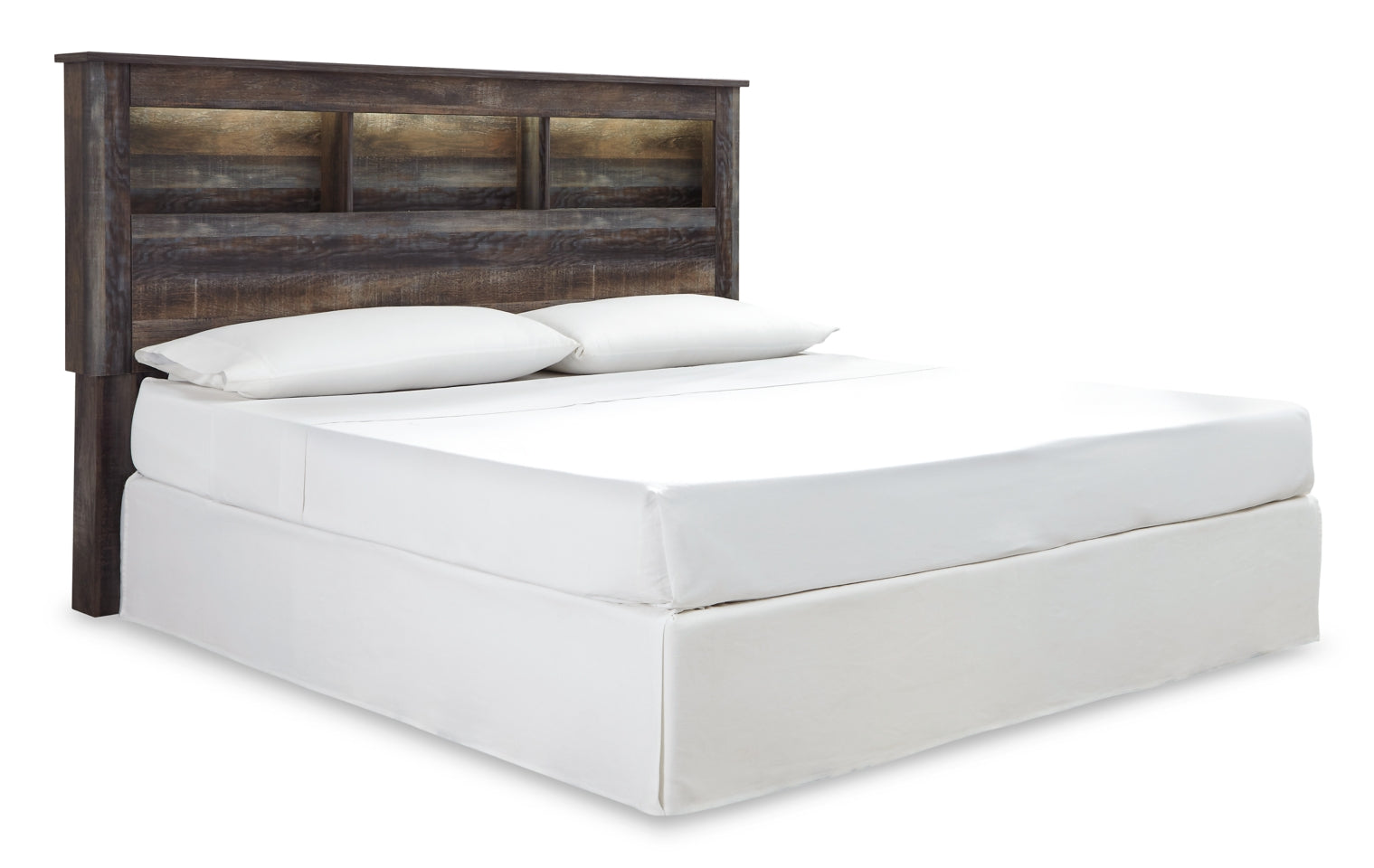Drystan Queen/Full Bookcase Headboard Bed with Dresser - furniture place usa