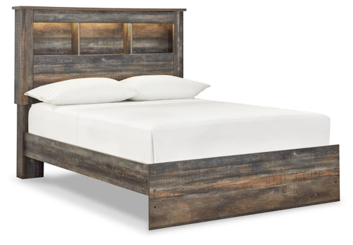 Drystan Full Bookcase Bed with Mirrored Dresser - PKG003350 - furniture place usa