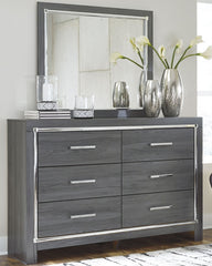 Lodanna Queen Panel Bed with 2 Storage Drawers with Mirrored Dresser and Nightstand - furniture place usa