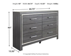 Lodanna Queen Panel Bed with Dresser - furniture place usa