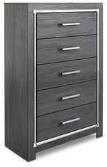 Lodanna Full Panel Bed with Mirrored Dresser and Chest - furniture place usa