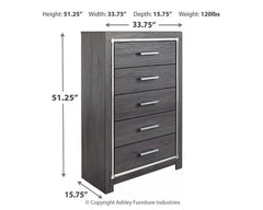 Lodanna Full Panel Bed with 2 Storage Drawers with Mirrored Dresser, Chest and Nightstand - furniture place usa