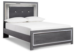 Lodanna King Panel Bed with Mirrored Dresser and 2 Nightstands - furniture place usa