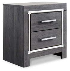 Lodanna Queen Panel Bed with 2 Storage Drawers with Mirrored Dresser and Nightstand - furniture place usa