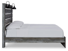 Baystorm King Panel Bed with Mirrored Dresser and 2 Nightstands - furniture place usa