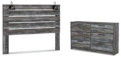 Baystorm King Panel Headboard with Dresser - furniture place usa