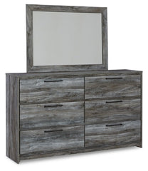 Baystorm King Panel Headboard with Mirrored Dresser and Chest - furniture place usa