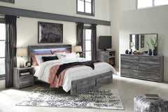 Baystorm King Panel Bed with 2 Storage Drawers with Dresser - furniture place usa