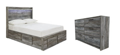 Baystorm Full Panel Bed with 6 Storage Drawers with Dresser - furniture place usa