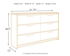 Baystorm Twin Panel Bed with Dresser - furniture place usa