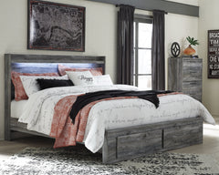 Baystorm Queen Panel Bed with 2 Storage Drawers and Chest - furniture place usa