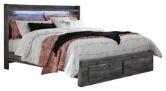 Baystorm King Panel Bed with 2 Storage Drawers with Dresser - furniture place usa