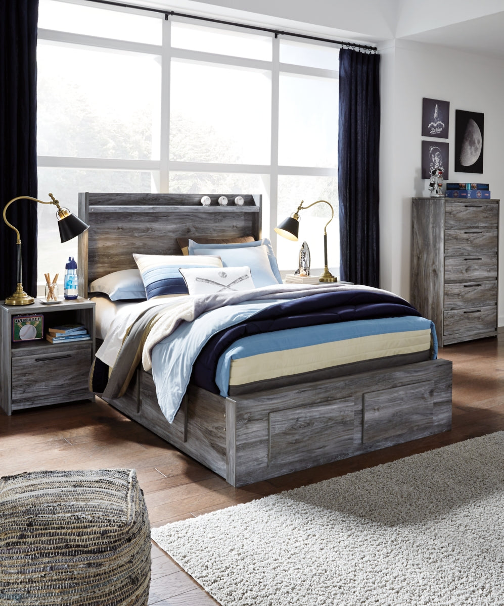 Baystorm Queen Panel Bed with 2 Storage Drawers - furniture place usa