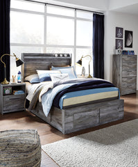 Baystorm Queen Panel Bed with 2 Storage Drawers - furniture place usa