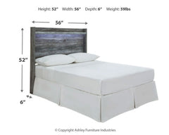 Baystorm Full Panel Headboard Bed with Dresser - furniture place usa