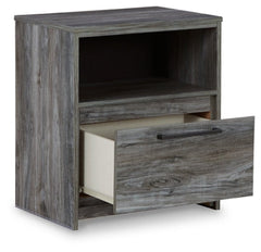 Baystorm King Panel Bed with Mirrored Dresser and 2 Nightstands - furniture place usa