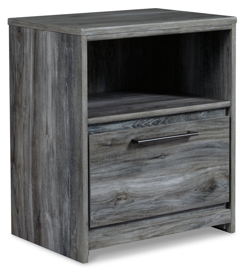 Baystorm Full Panel Bed with Mirrored Dresser and Nightstand - furniture place usa