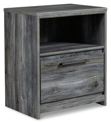 Baystorm Full Panel Bed with Mirrored Dresser and Nightstand - furniture place usa