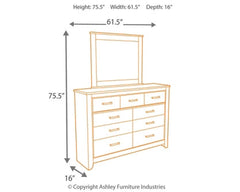 Zelen Dresser and Mirror - furniture place usa