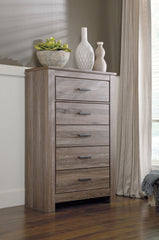 Zelen Queen/Full Panel Headboard Bed with Mirrored Dresser, Chest and 2 Nightstands - furniture place usa