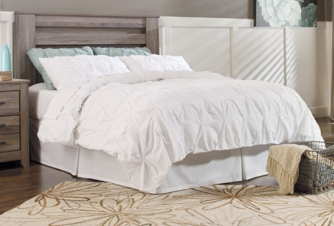Zelen Queen/Full Panel Headboard Bed with Mirrored Dresser - furniture place usa