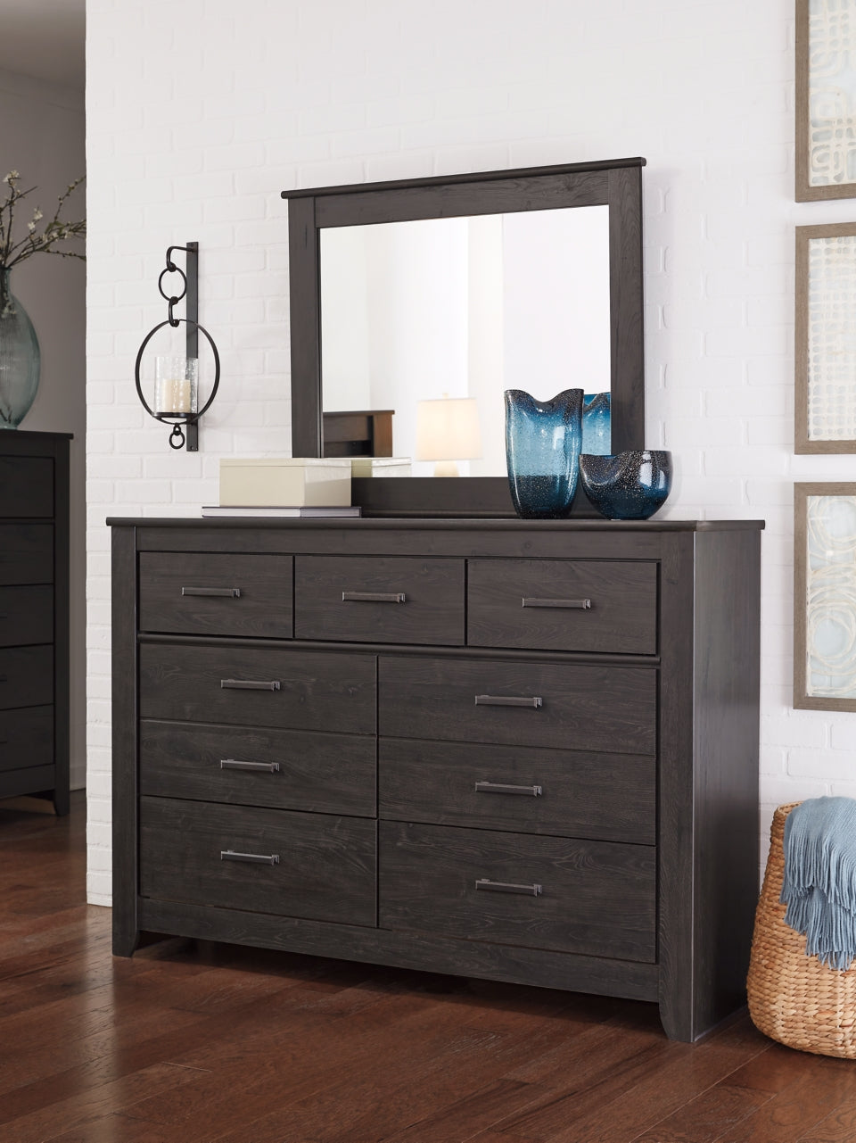 Brinxton Dresser and Mirror - furniture place usa