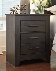 Brinxton Queen/Full Panel Headboard Bed with Mirrored Dresser, Chest and Nightstand - furniture place usa