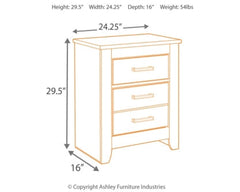 Brinxton Queen/Full Panel Headboard Bed with Mirrored Dresser, Chest and Nightstand - furniture place usa