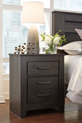 Brinxton Full Panel Headboard Bed with Mirrored Dresser, Chest and 2 Nightstands - furniture place usa