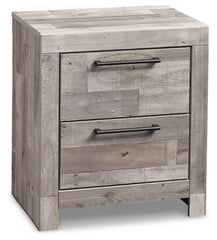 Effie Queen Panel Bed with Mirrored Dresser and 2 Nightstands - furniture place usa