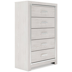 Altyra King Panel Headboard Bed with Mirrored Dresser, Chest and 2 Nightstands - furniture place usa