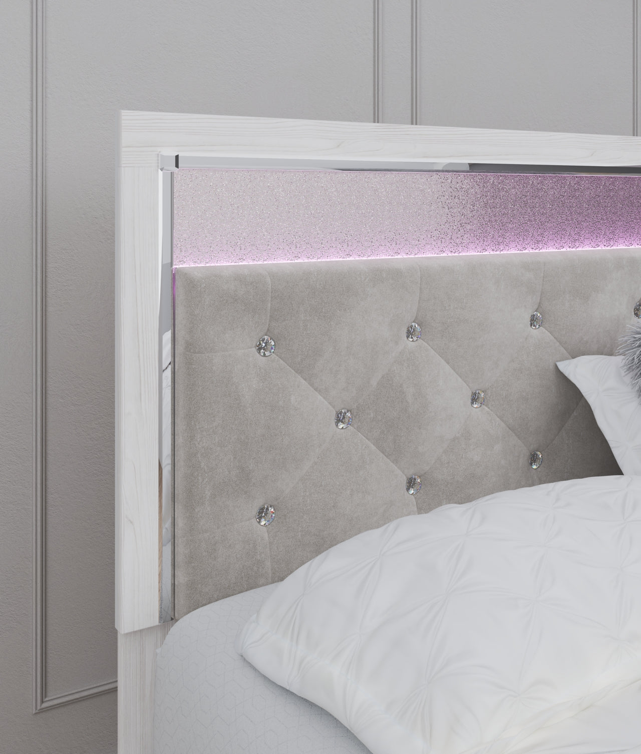 Altyra Queen Upholstered Panel Headboard - furniture place usa