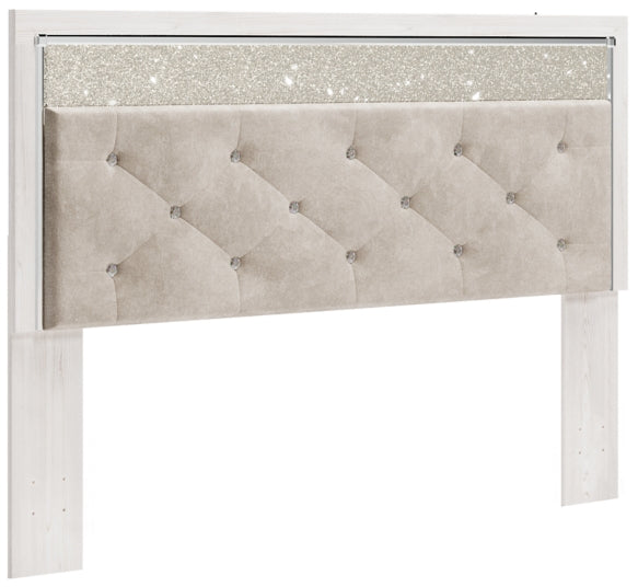 Altyra King Panel Headboard Bed with Mirrored Dresser, Chest and 2 Nightstands - furniture place usa