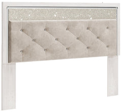 Altyra King Panel Headboard Bed with Mirrored Dresser, Chest and 2 Nightstands - furniture place usa