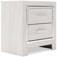 Altyra Queen Panel Headboard Bed with Mirrored Dresser, Chest and 2 Nightstands - furniture place usa