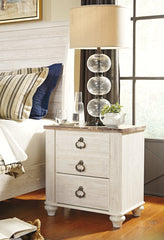 Willowton Queen Panel Bed, Dresser, Mirror and 2 Nightstands - furniture place usa