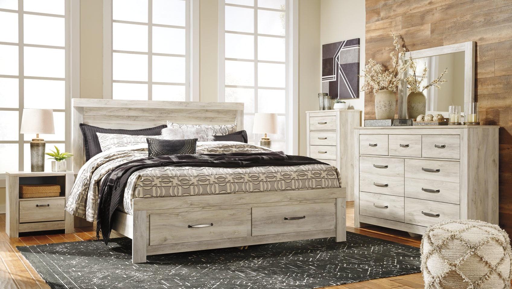 Bellaby Queen Platform Bed with 2 Storage Drawers - furniture place usa