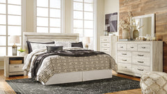 Bellaby Queen Panel Headboard Bed with Mirrored Dresser, Chest and 2 Nightstands - furniture place usa