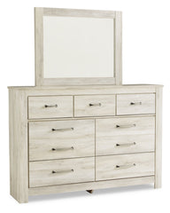 Bellaby Queen Platform Bed with 2 Storage Drawers with Mirrored Dresser, Chest and 2 Nightstands - furniture place usa