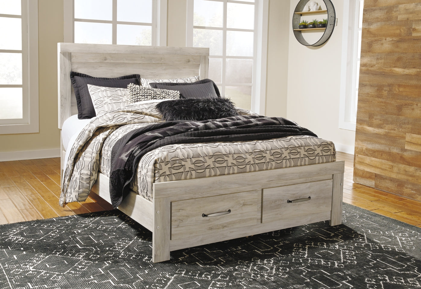 Bellaby Queen Platform Bed with 2 Storage Drawers - furniture place usa